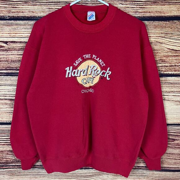 Vintage 1990s Hard Rock Cafe "Save The Planet" 2pc Crewneck Bundle Lot - Picture 3 of 8